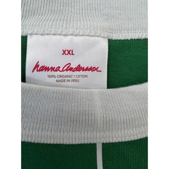 Hanna Andersson Womens Green 100% Organic Cotton Elf Pajama Set - Size XXL - Picture 2 of 6